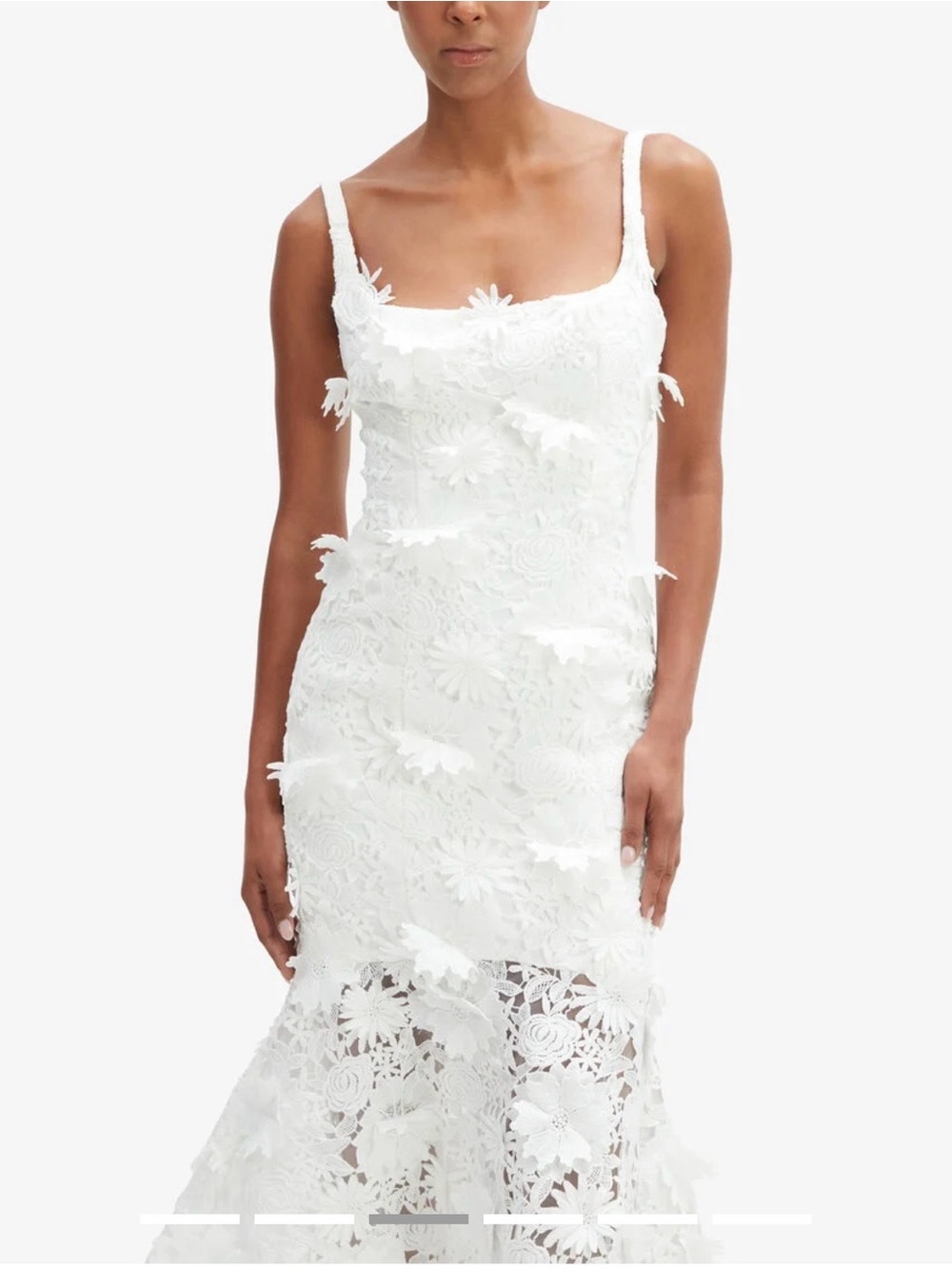 BARDOT MARICO SLEEVELESS LACE APPLIQUÉ MIDI DRESS - Picture 2 of 12